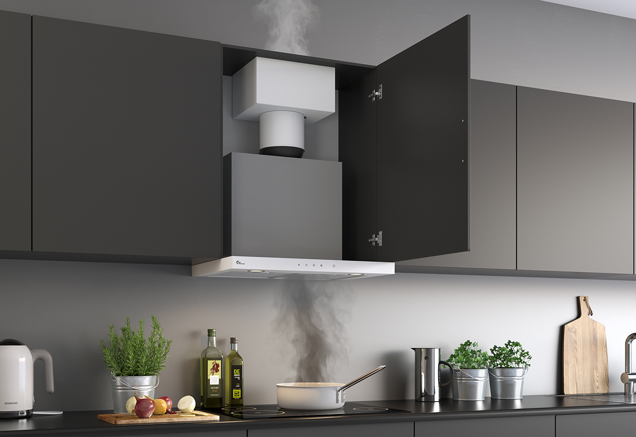 Super Silent GT 60 cm white u/m, Centralvent kit