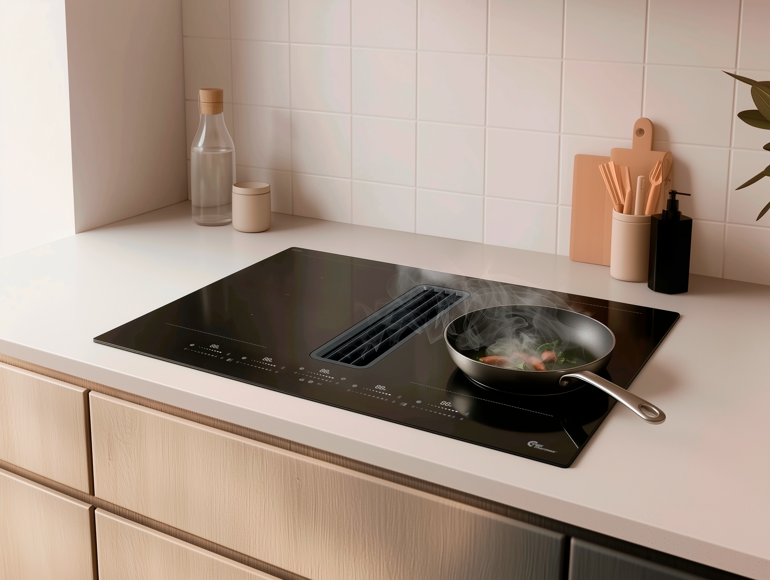 TXE80 Induction Hob with Built-in Cooker Hood