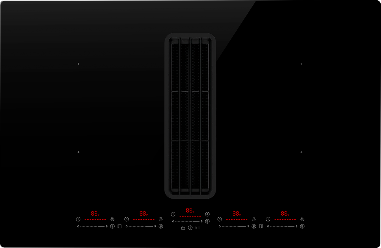 Copenhagen Gloss hob with built-in cooker hood