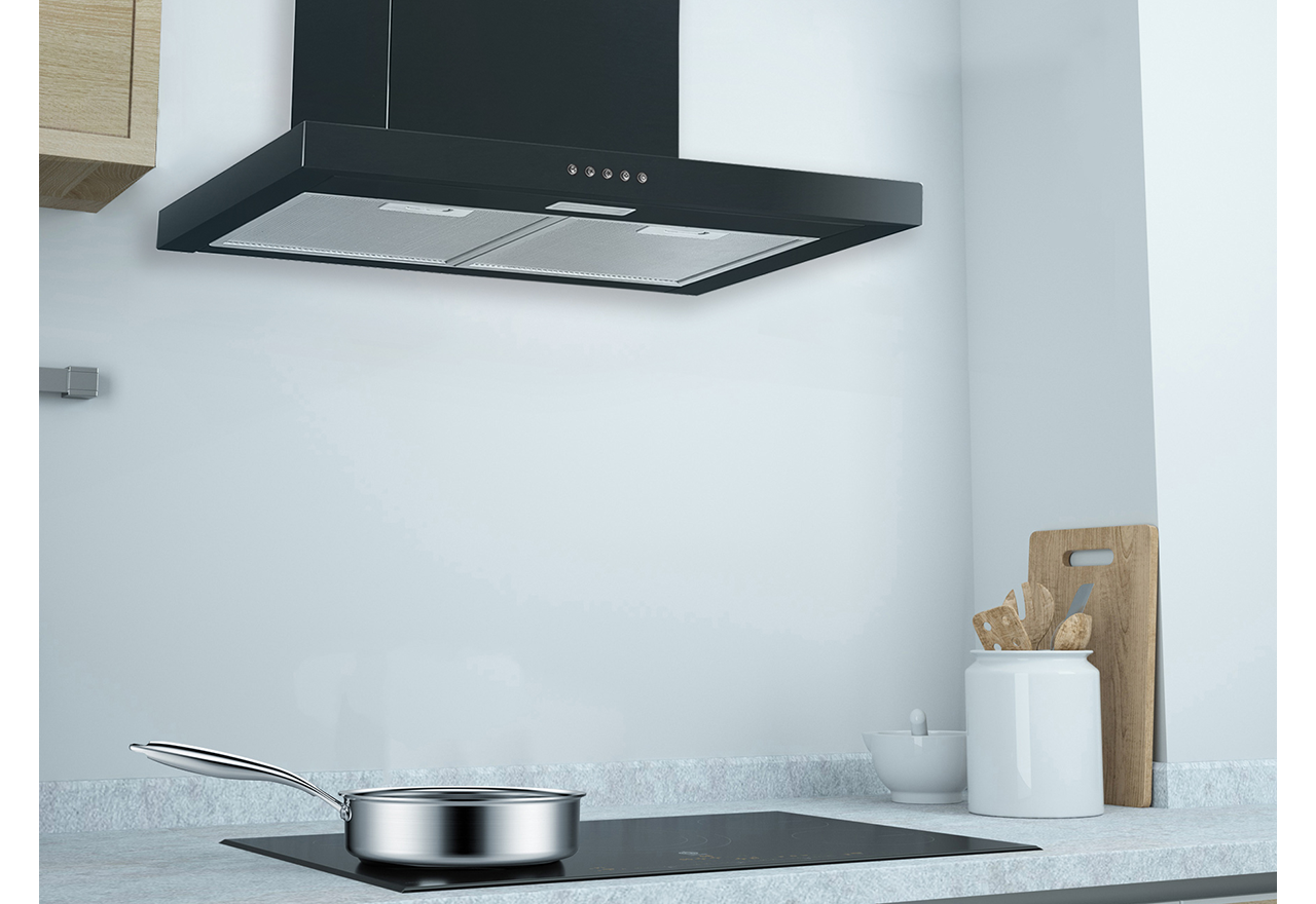 Stripe 60 - T shape - 60 cm, black, incl. carbonfilter