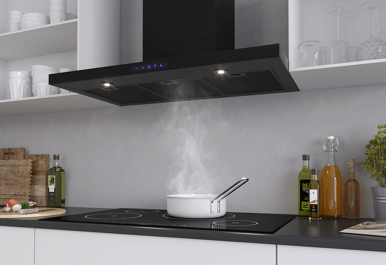 Harwich II wall 900 mm Black with motor