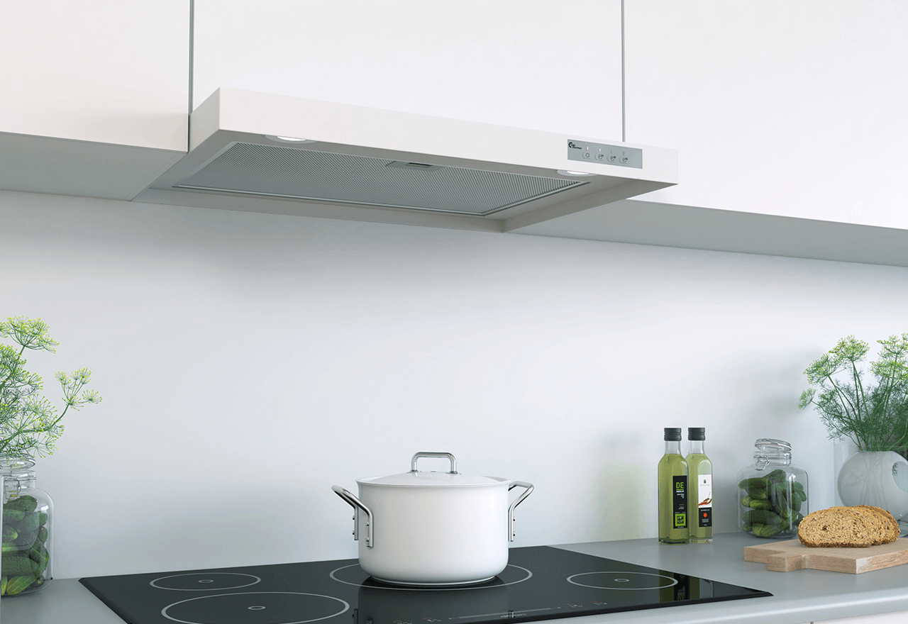 Airslim, 600 mm, White, Central ventilation