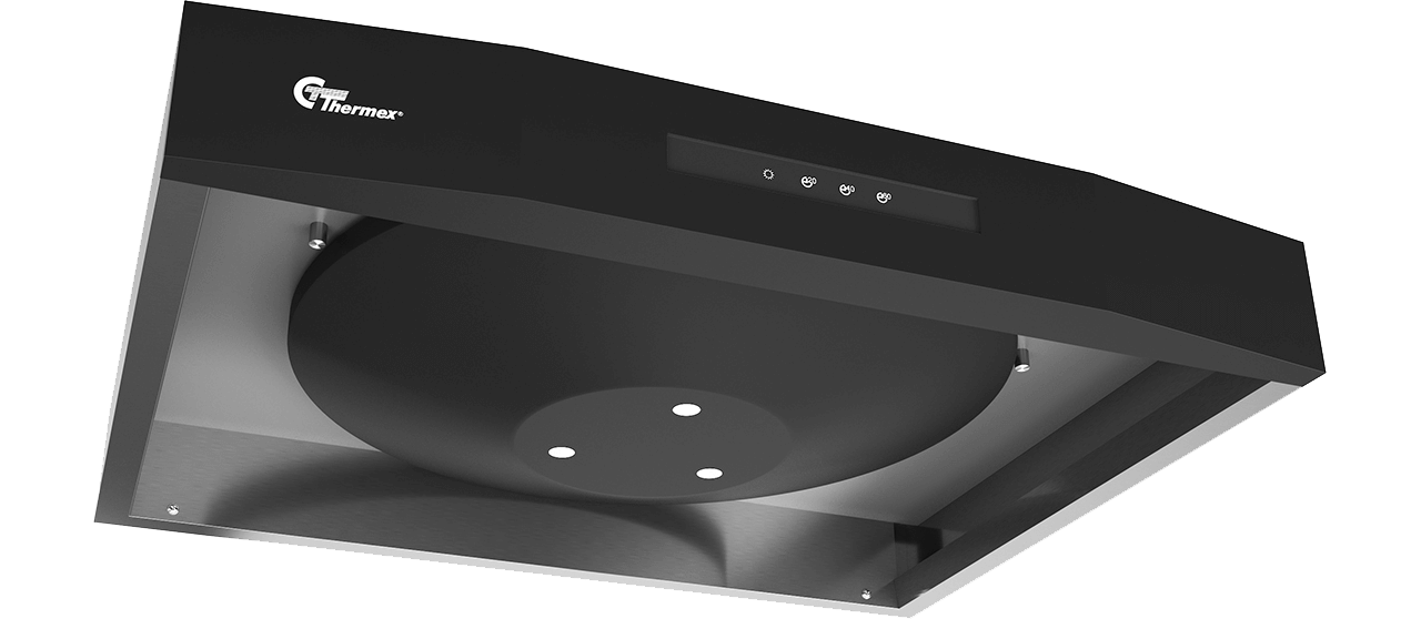 Airgrip 598x80 mm Black/Stainless Incl. hygrostat and switch