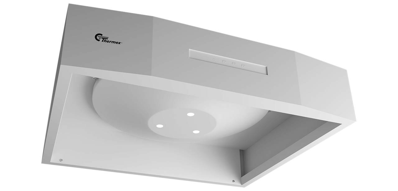 Airgrip 598x128 mm White Incl. hygrostat and switch