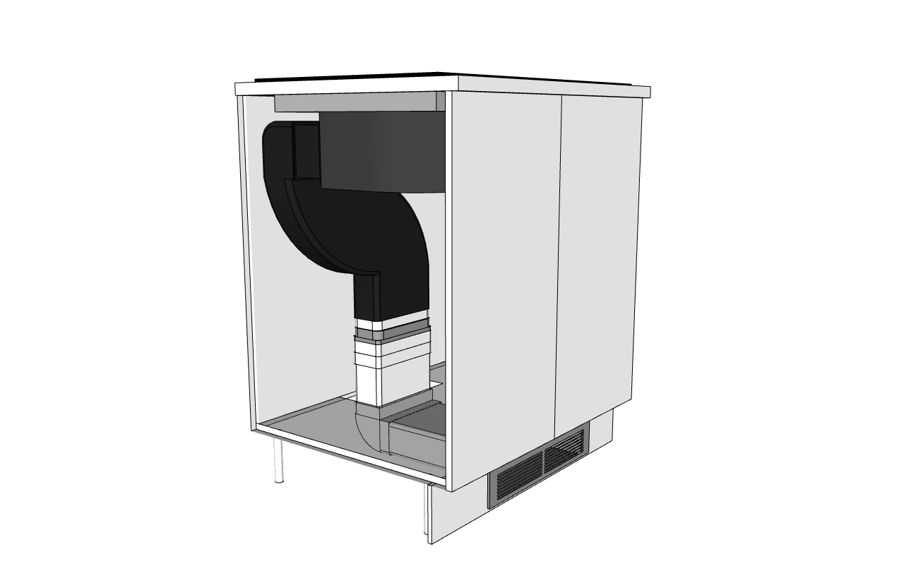 Kit for recirculation - high for Downdraft One