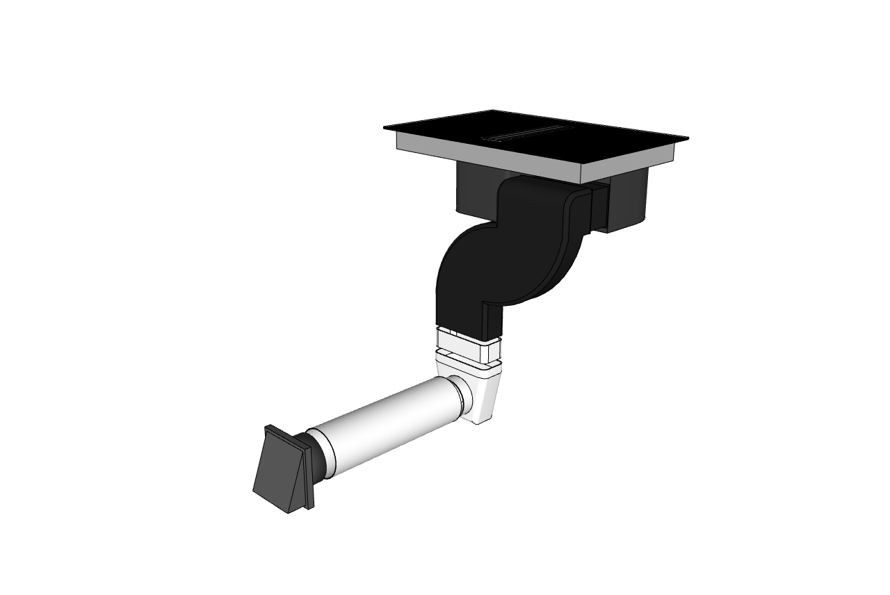 Exhaust kit, anthracite for Downdraft One