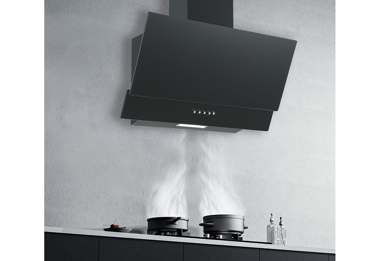 Stripe 50 - Vertical - 60 cm, black, incl. carbonfilter