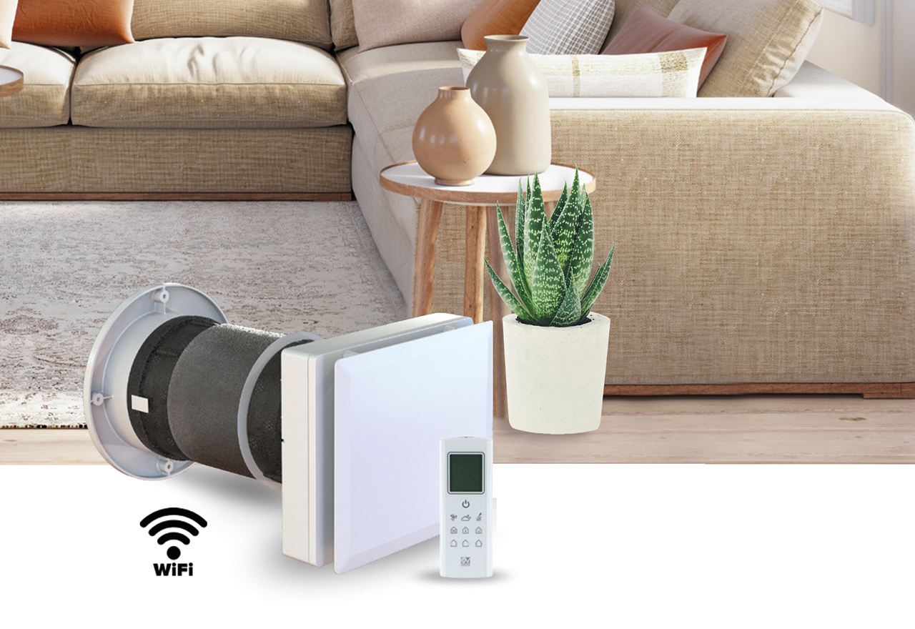 HRW Ø100 Multicom with remote control - Heat recovery