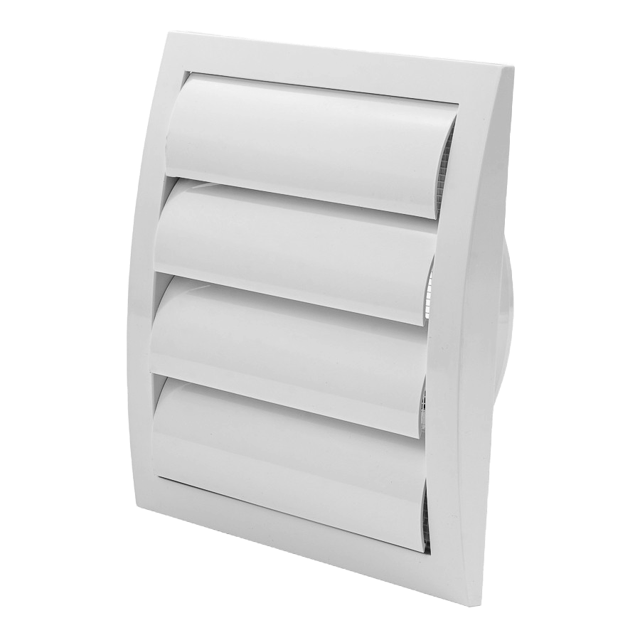 Klapventil 19x19 - Ø150 - Hvid