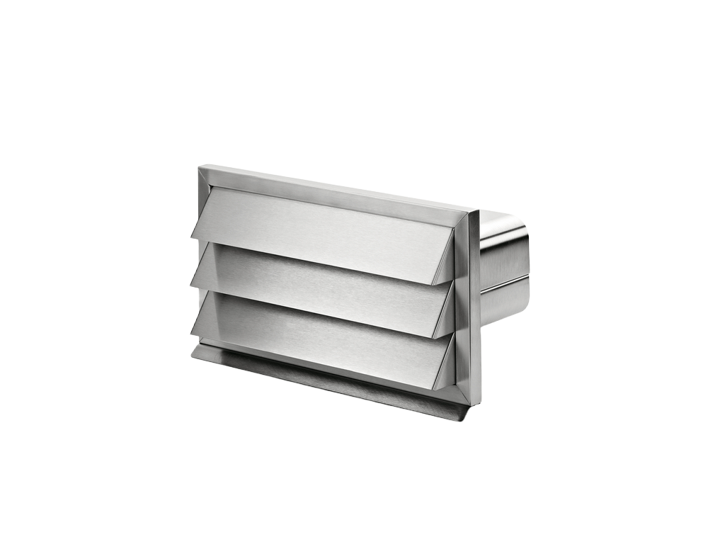 External grid Stainless steel 290x160 mm for 222x89 mm flat duct