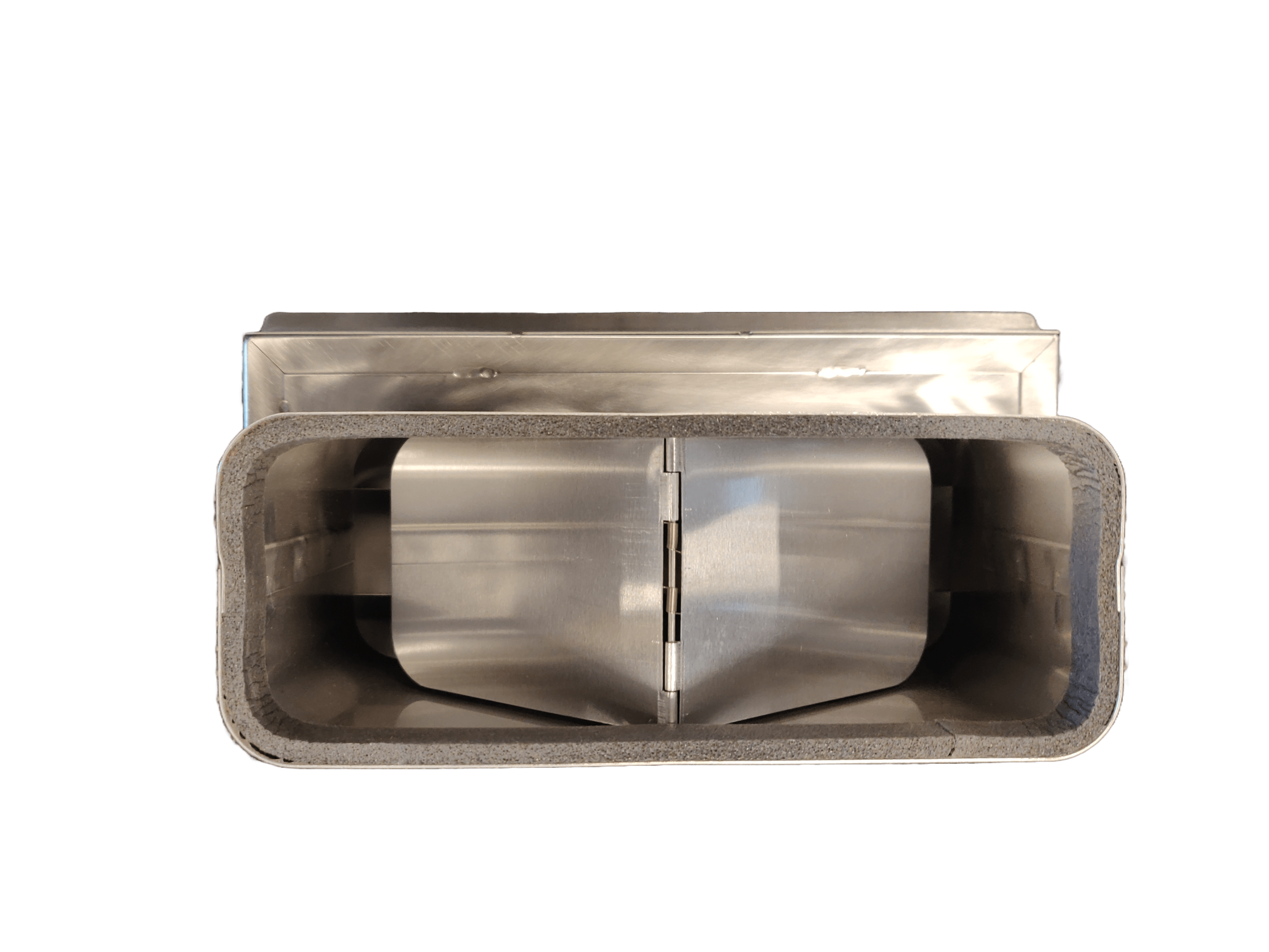 External grid Stainless steel 290x160 mm for 222x89 mm flat duct