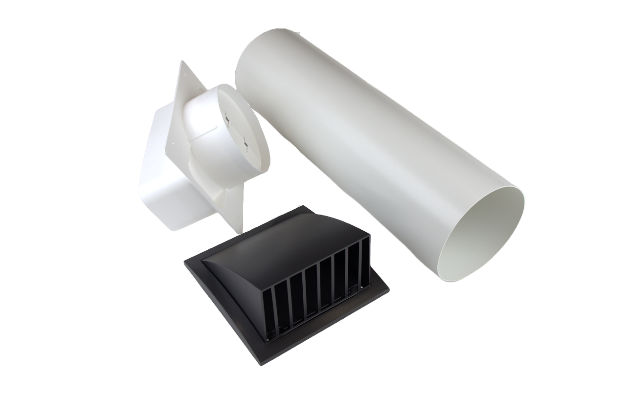Wall Duct Kit 220x90 Anthracite Wall Duct Kit 220x90 Anthracite