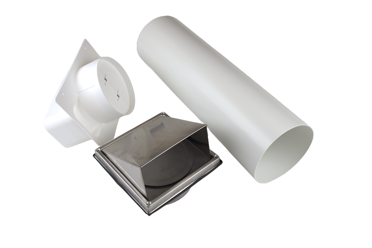 Wall Duct Kit 220x90 Stainless