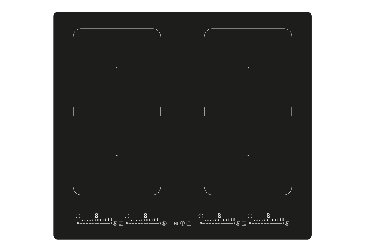 Nordic 6760 induction hob, 60 cm