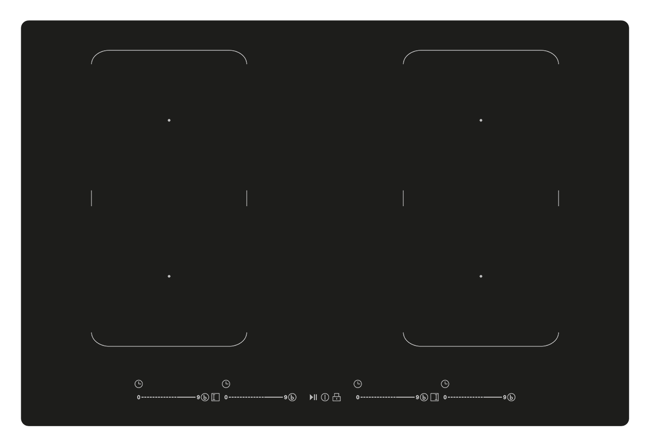 Nordic 6780 induction hob, 80 cm