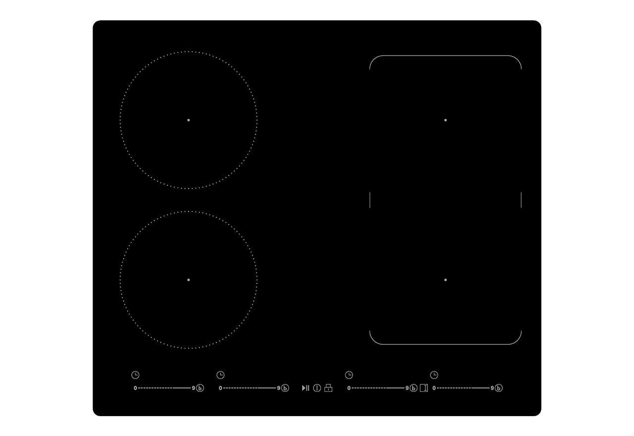 Nordic 6660 induction hob, 60 cm