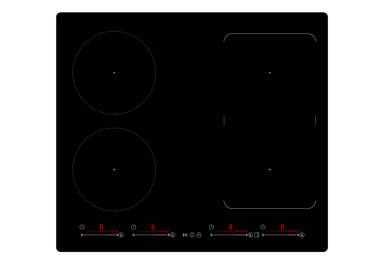 Nordic 6660 induction hob, 60 cm